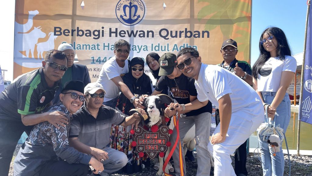 MDL Group Berbagi 40 Ekor Domba dan 7 Ekor Sapi di Momen Idul Adha